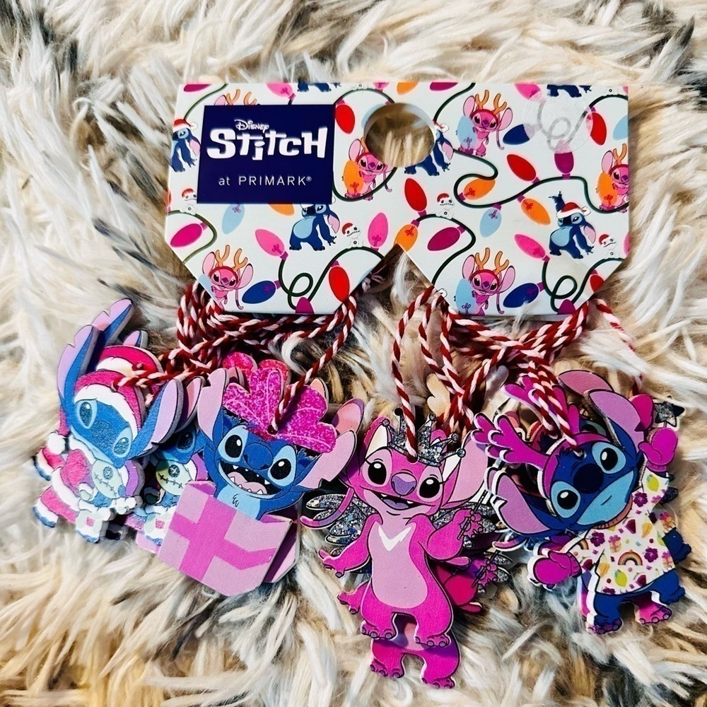 Primark Disney Stitch 12 pack wooden Christmas ornaments